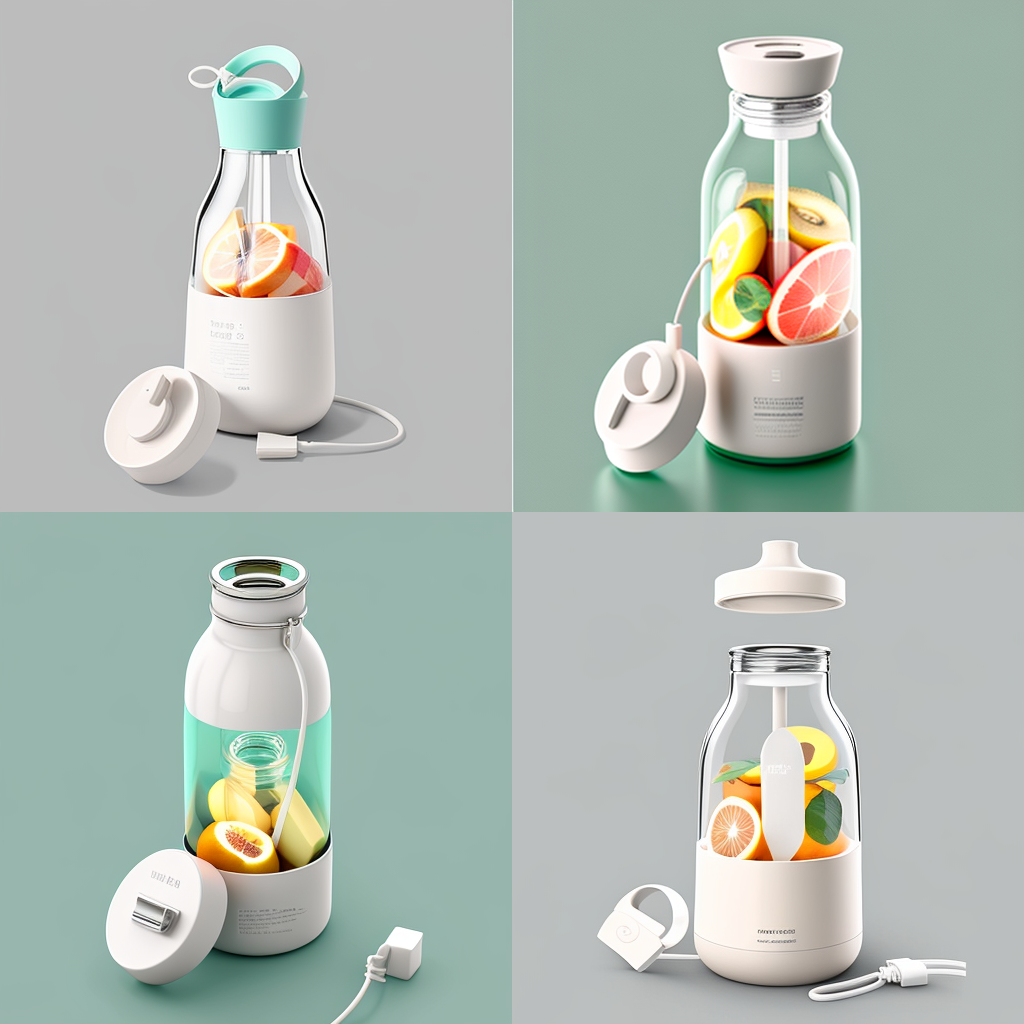 Les Prototypes du FreshJuice Mixeur Portable.